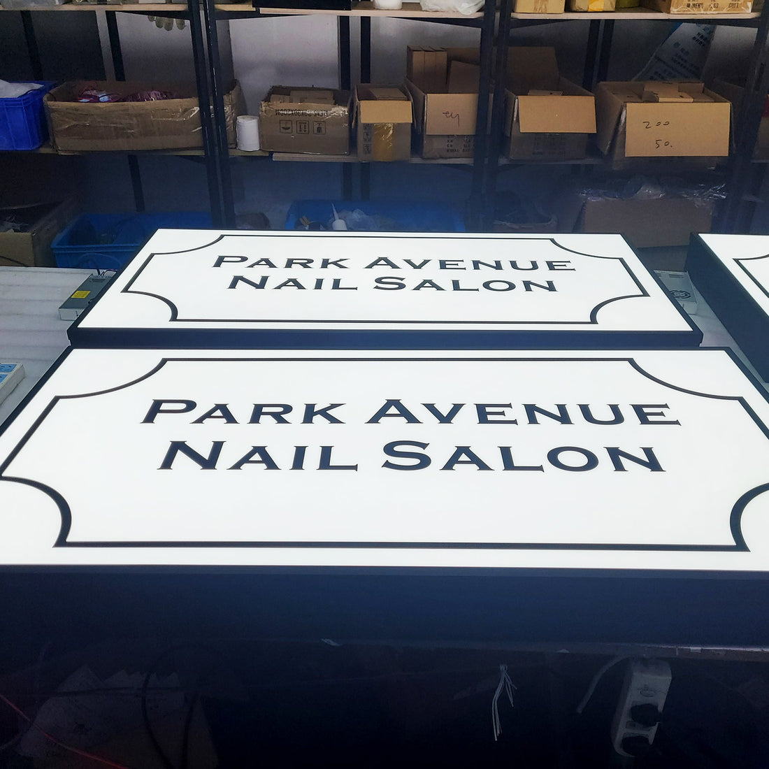 Shop front exterior waterproof face illuminated wall mounted led light box sign advertising acrylic light up sign