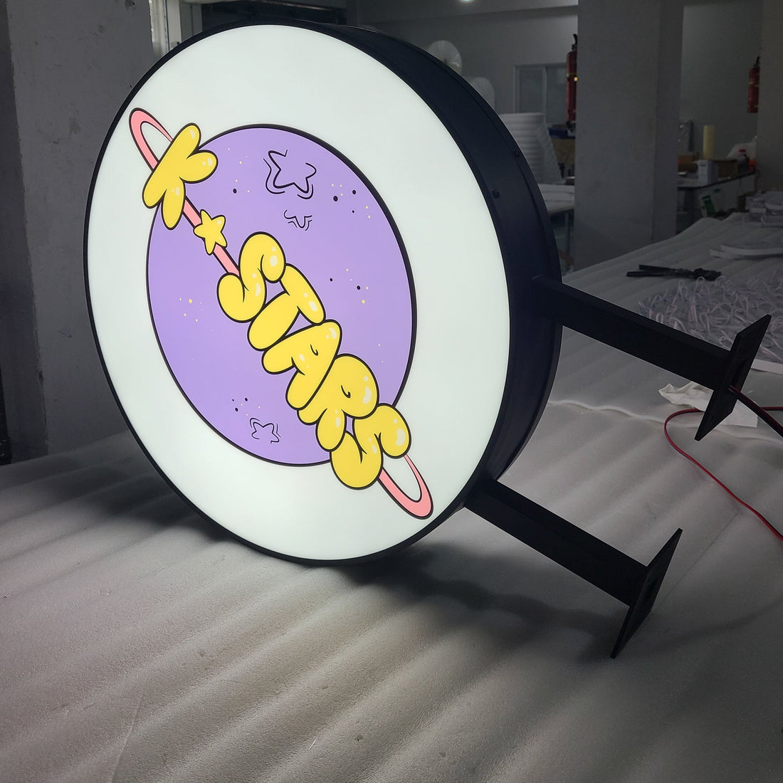 Led Light Box Custom Blade Sign Wall Mount Acrylic Double illuminated Lightbox Outdoor Salon Sign