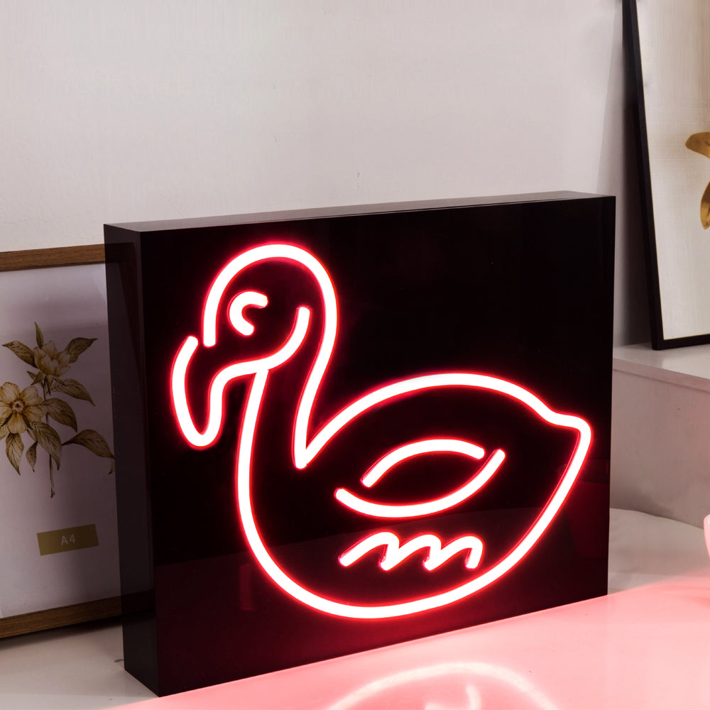 Duck table neon lighting sign,table box led neon flex sign,neon signs for sale