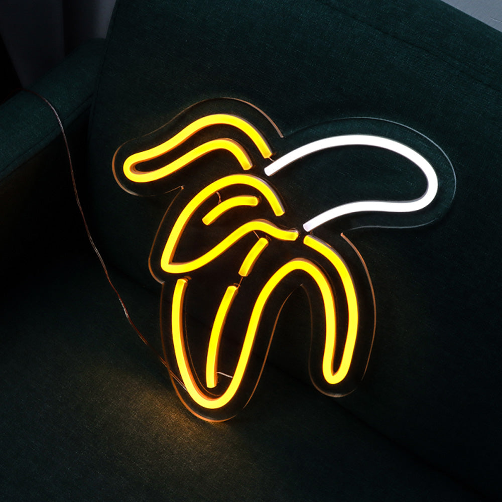 Banana neon lights, wall mounted banana led neon sign