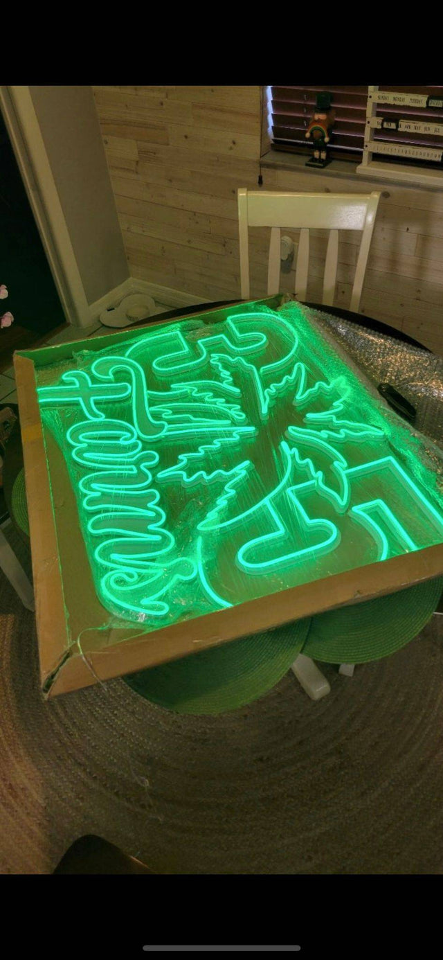 Custom neon sign made for a Miami customer