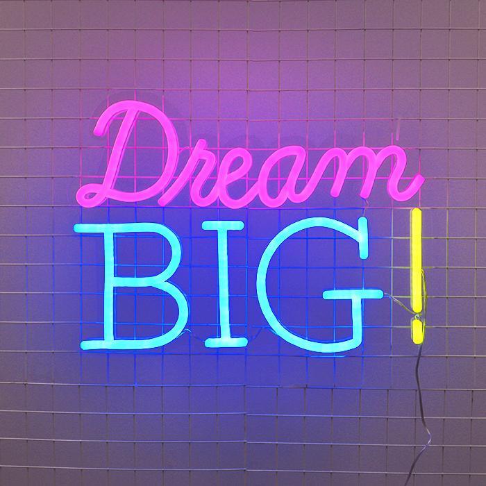 DREAM BIG neon signs