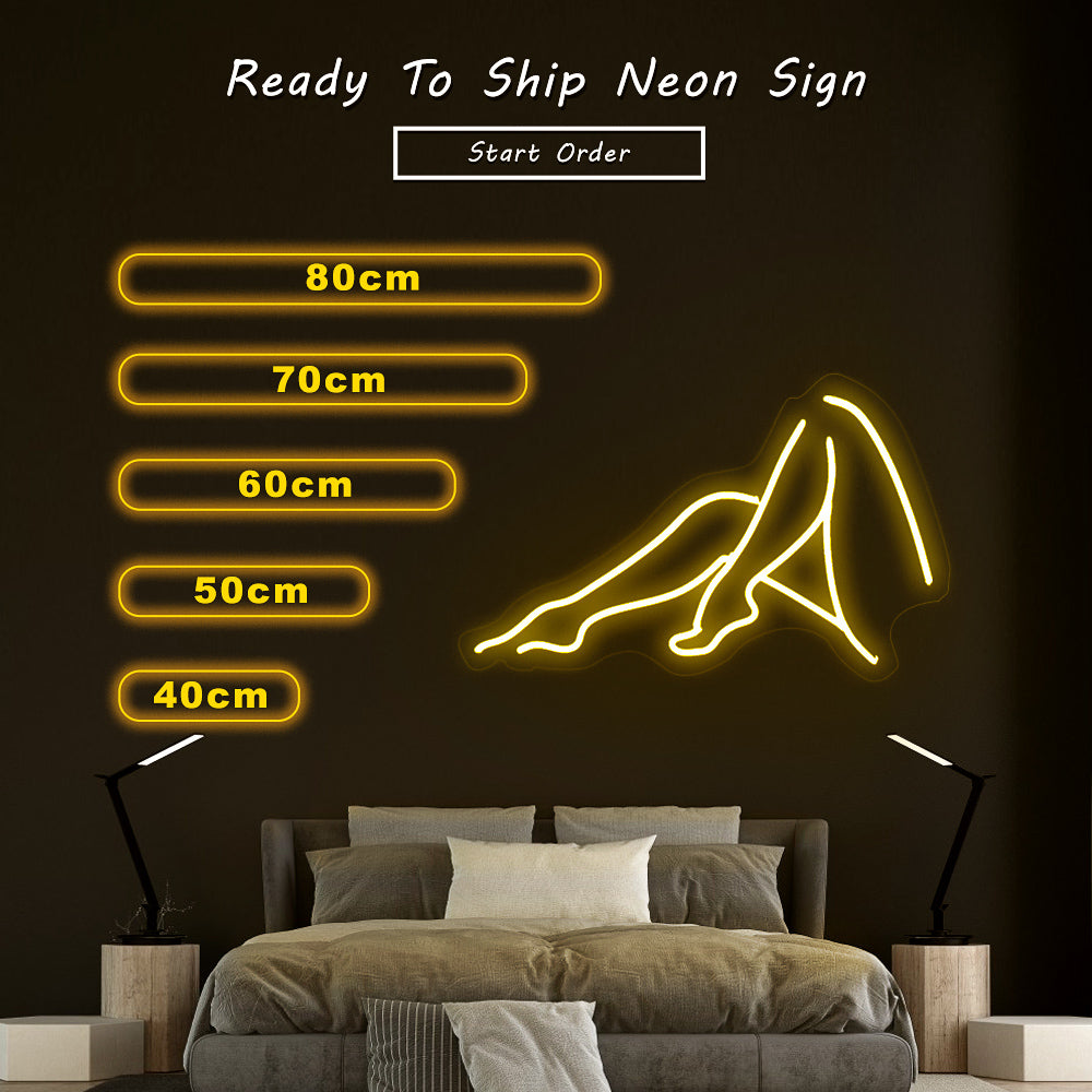 “Female Legs Silhouette” Neon Sign