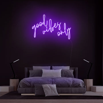 “Good Vibes Only” Neon Sign