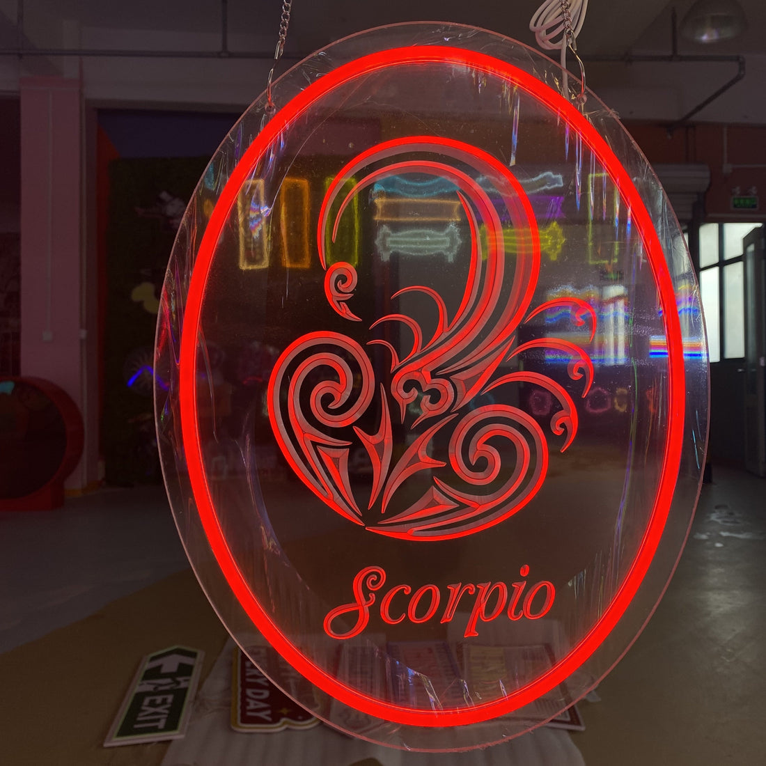 Scorpio 3D Engraved Neon Sign – Zodiac LED Sign for Astrology Lovers, Unique Home Décor & Gift Idea