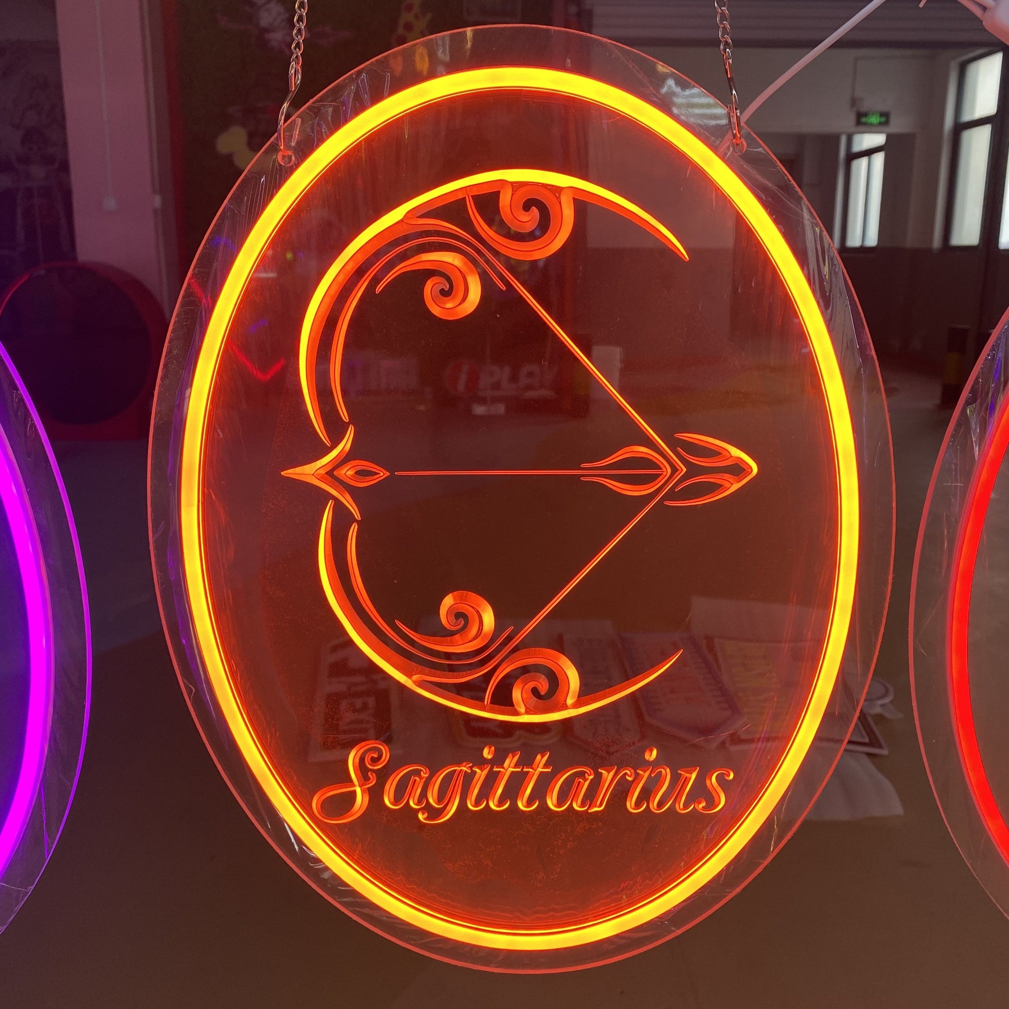 Sagittarius 3D Engraved Neon Sign – Zodiac LED Sign for Astrology Lovers, Unique Home Décor & Gift Idea