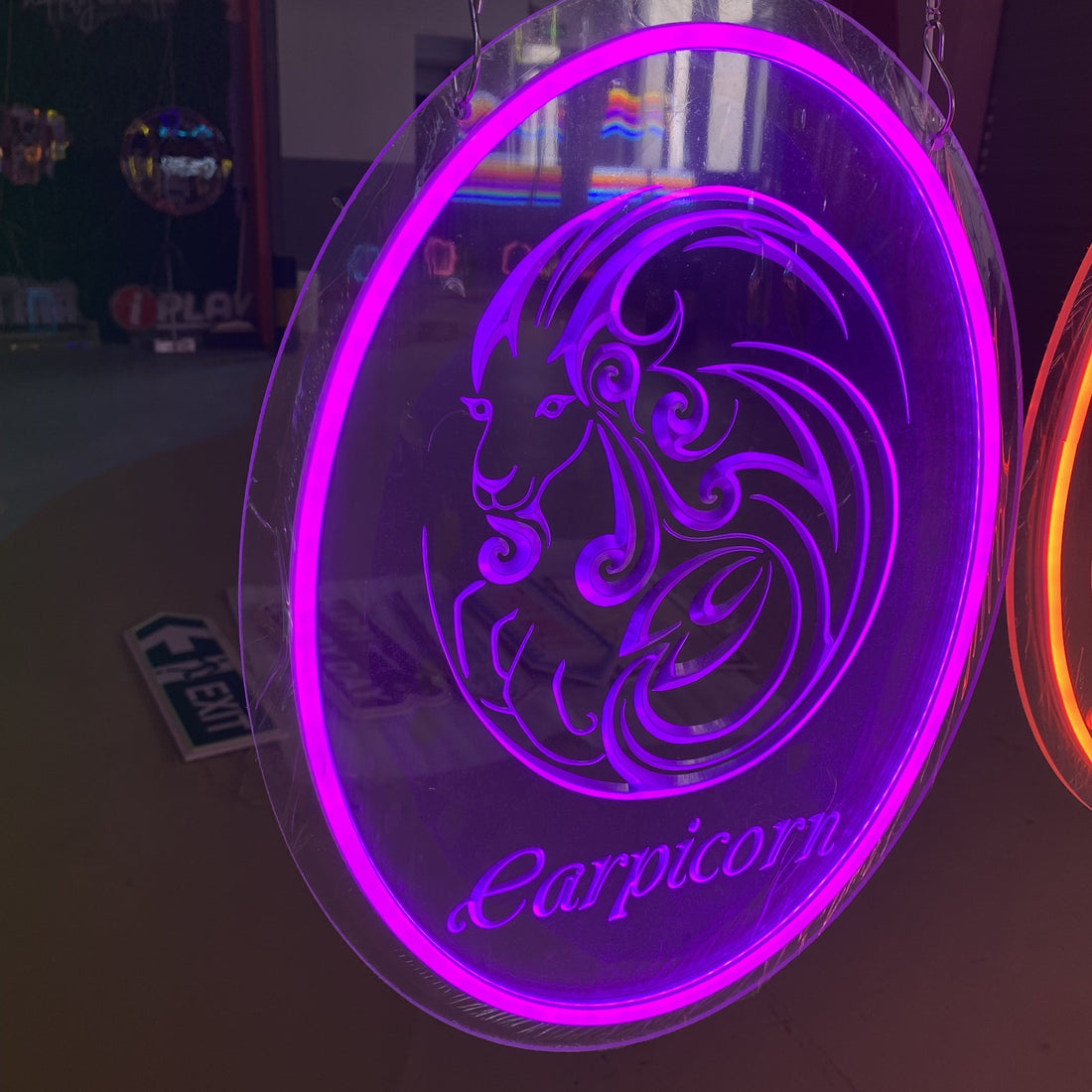 Capricorn 3D Engraved Neon Light – Zodiac LED Sign for Astrology Lovers, Unique Home Décor & Gift Idea