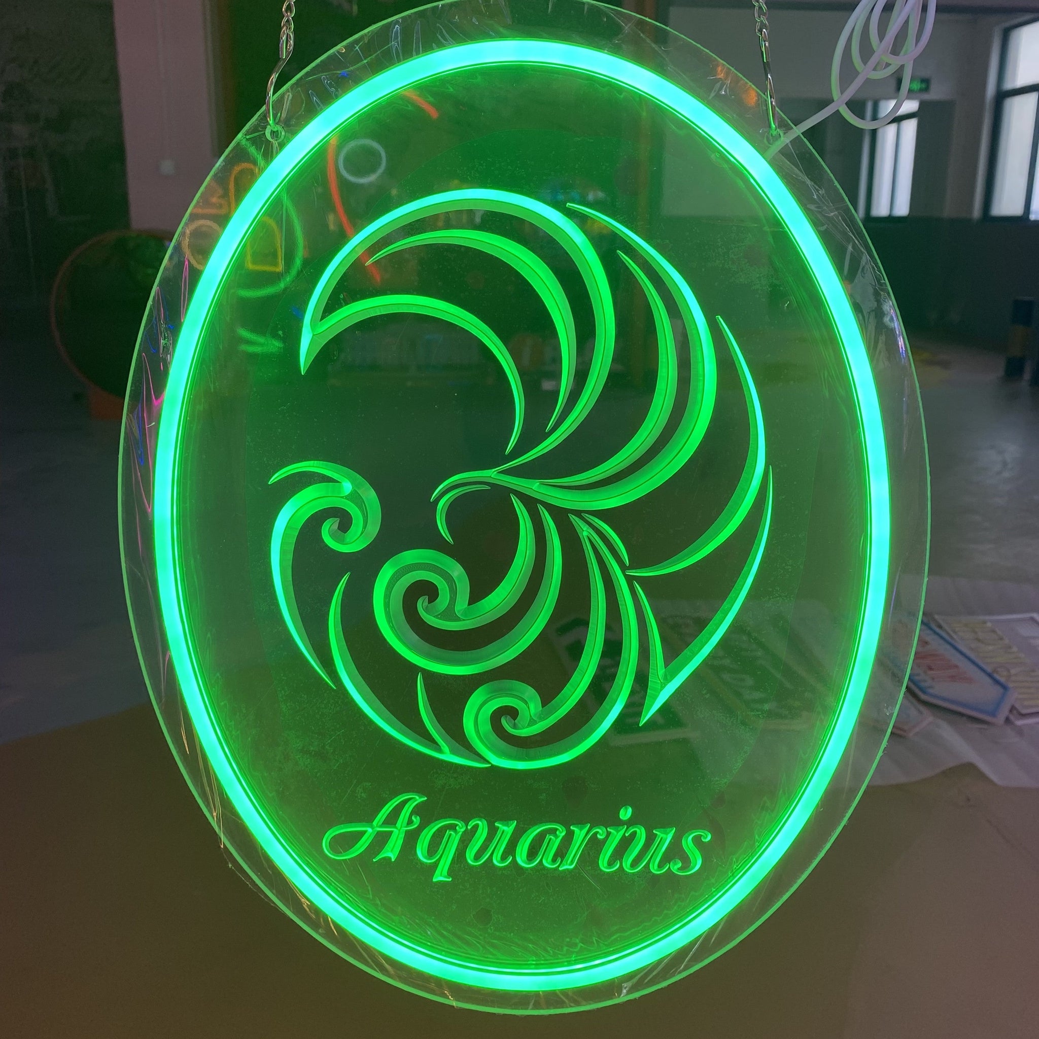 Aquarius Zodiac Sign Neon Light - Vibrant Astrology Wall Art, Customizable Home Decor, Perfect Gift for Horoscope Lovers and Unique Space Accent