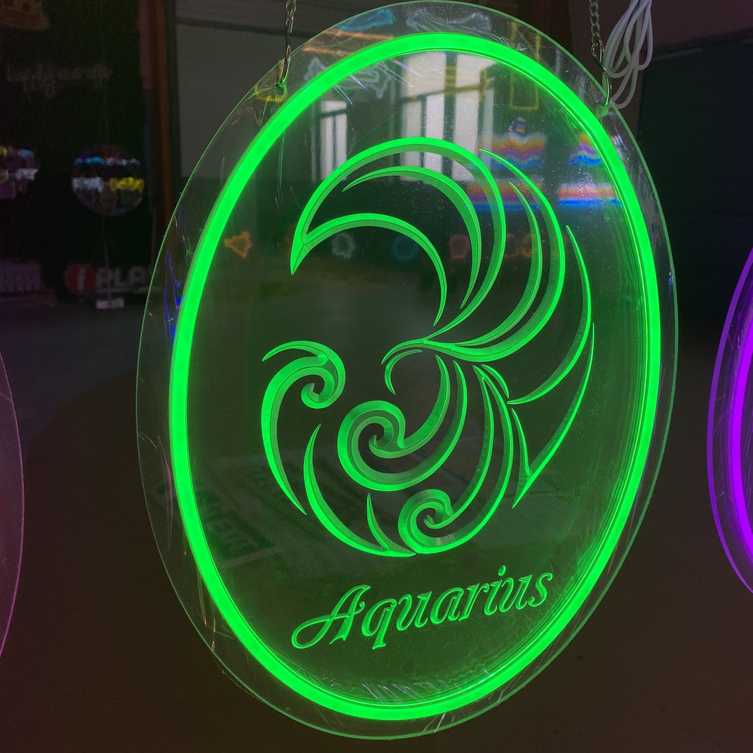 Aquarius Zodiac Sign Neon Light - Vibrant Astrology Wall Art, Customizable Home Decor, Perfect Gift for Horoscope Lovers and Unique Space Accent