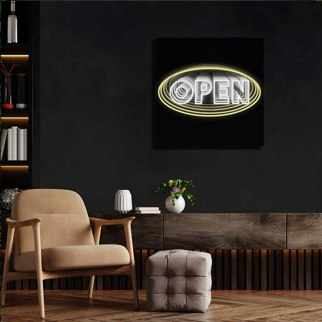 Open Label Infinity Neon Sign