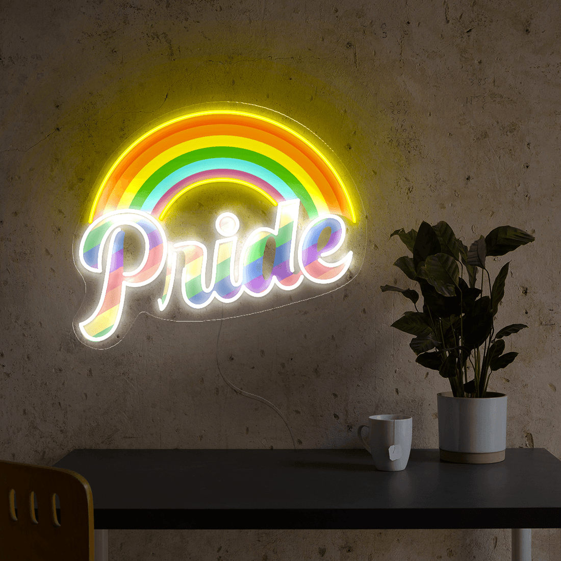 LGBT Rainbow Pride Artwork Neon Sign