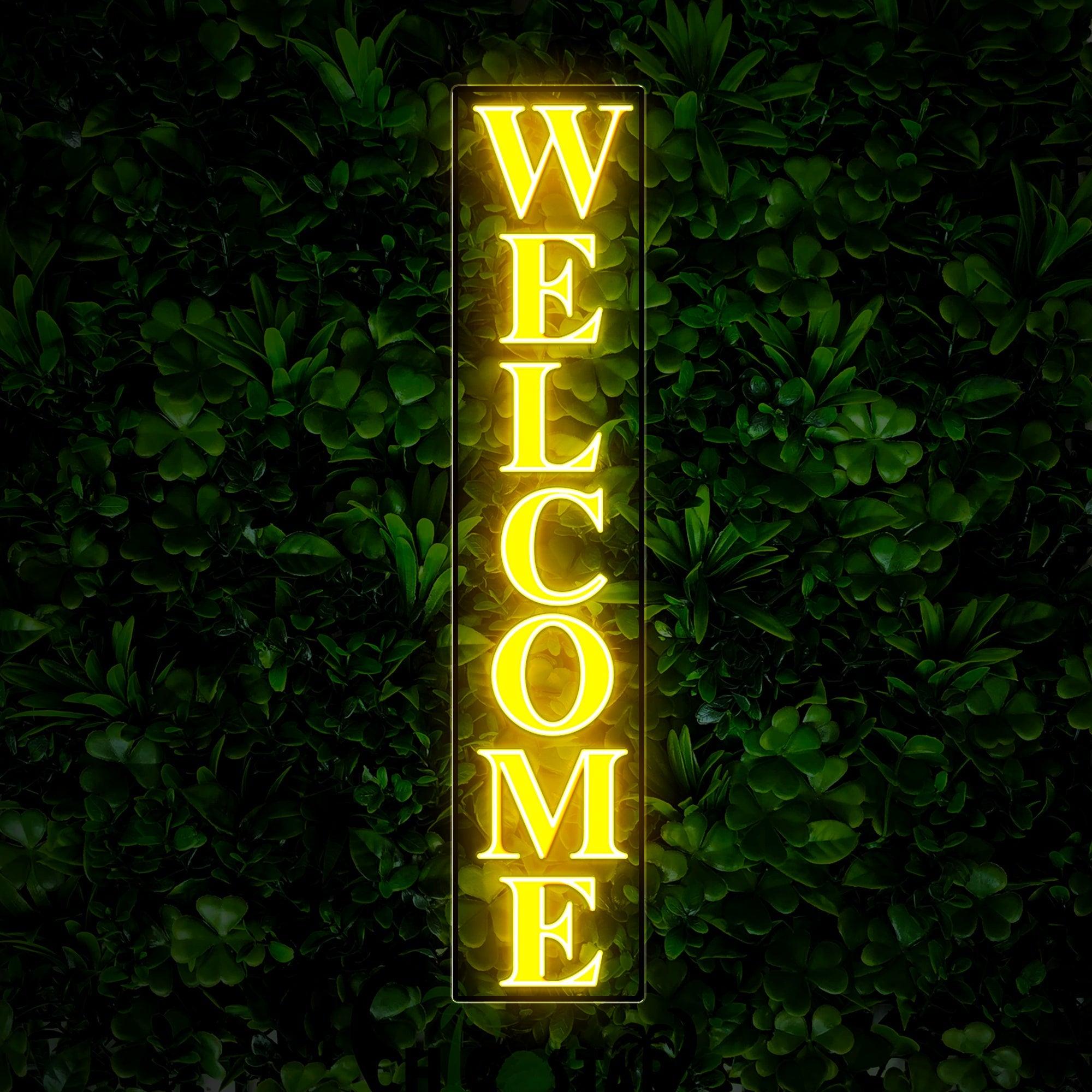 Welcome Label Neon Sign