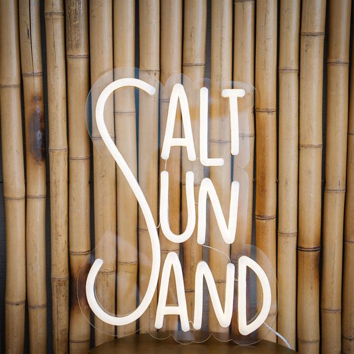 SALT SUN SAND neon signs