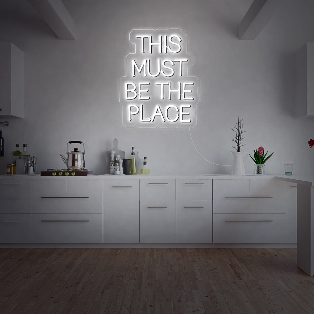 “This must be the place” Neon Sign