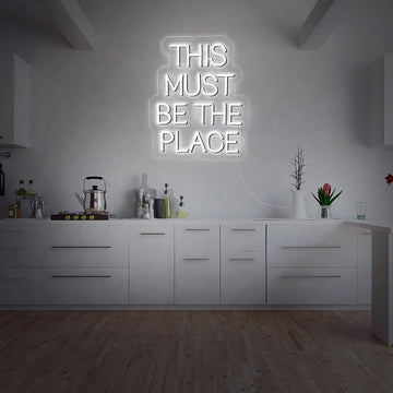 “This must be the place” Neon Sign