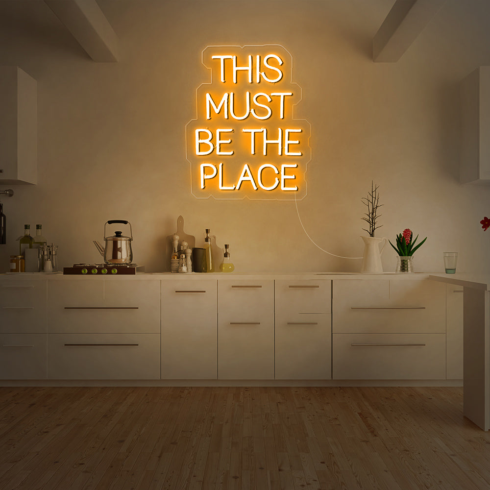 “This must be the place” Neon Sign