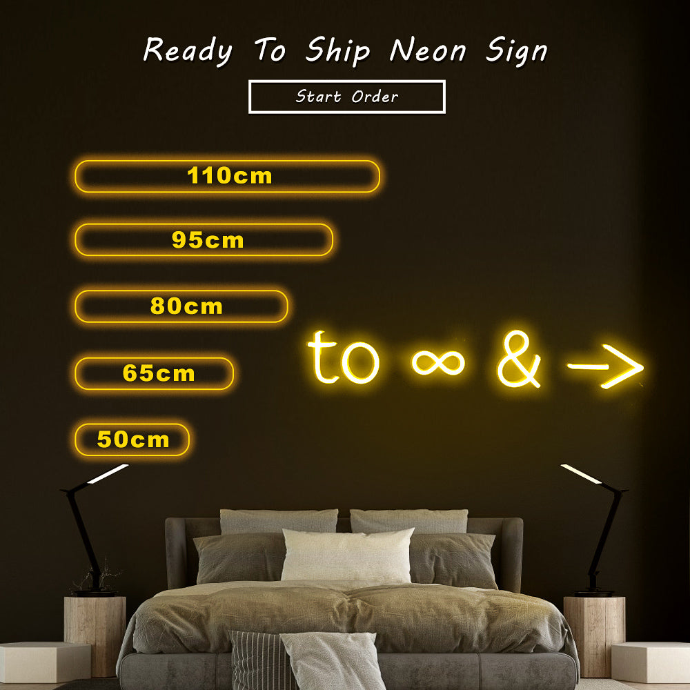 “To Infinity and Beyond” Neon Sign