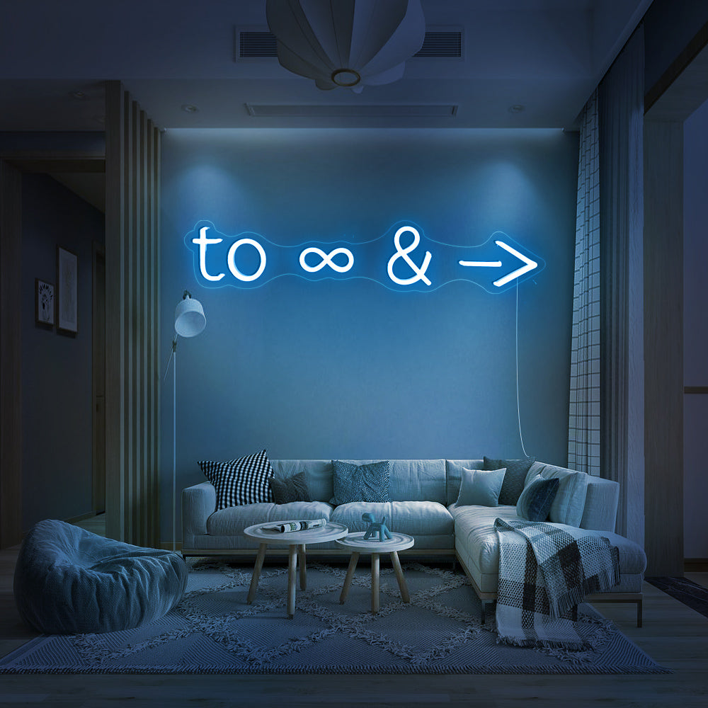 “To Infinity and Beyond” Neon Sign