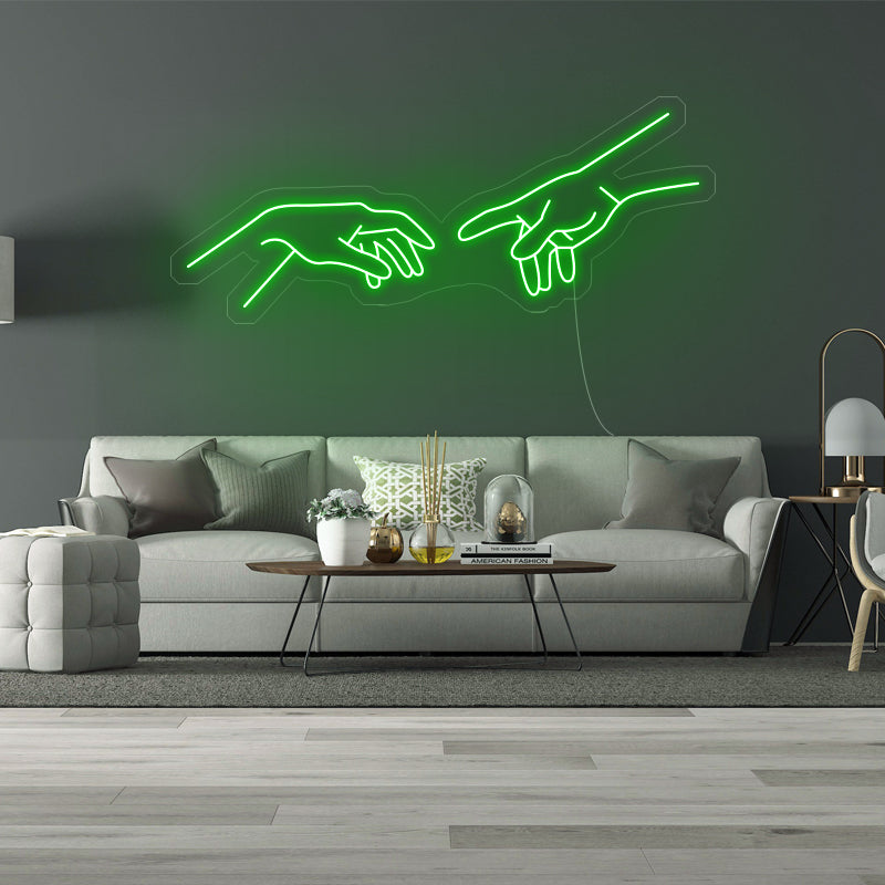 “Touching Finger” Neon Sign