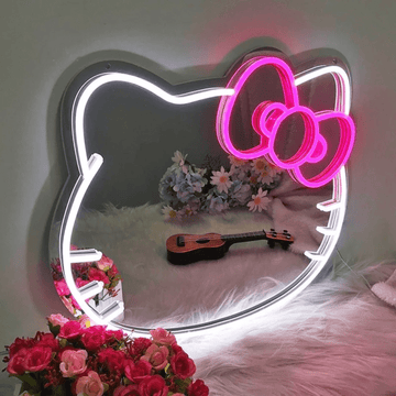 Hello Kitty Wall Mirror With Neon Light