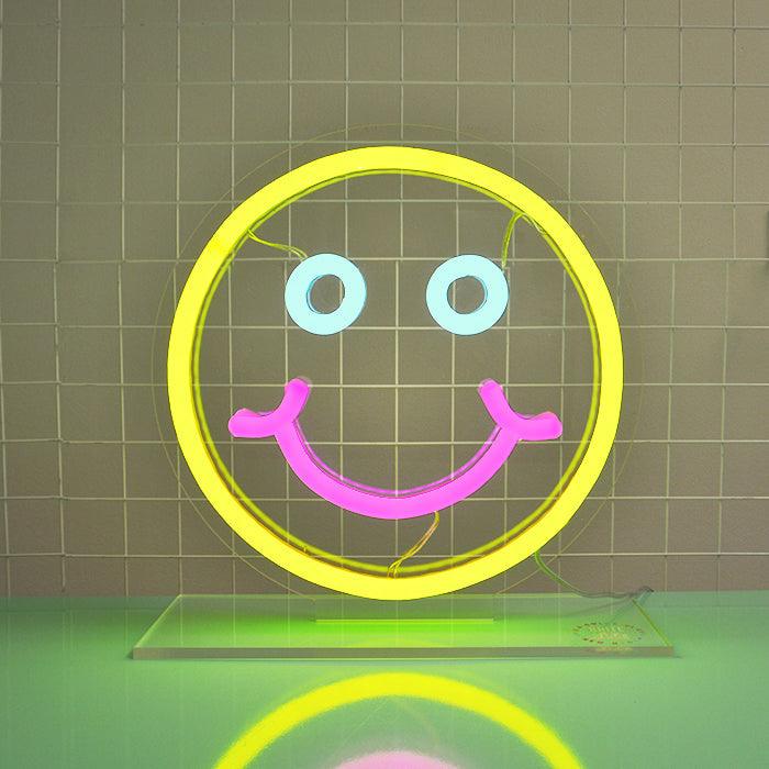 SMILEY FACE TABLE TOP neon signs
