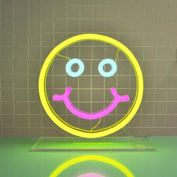 SMILEY FACE TABLE TOP neon signs