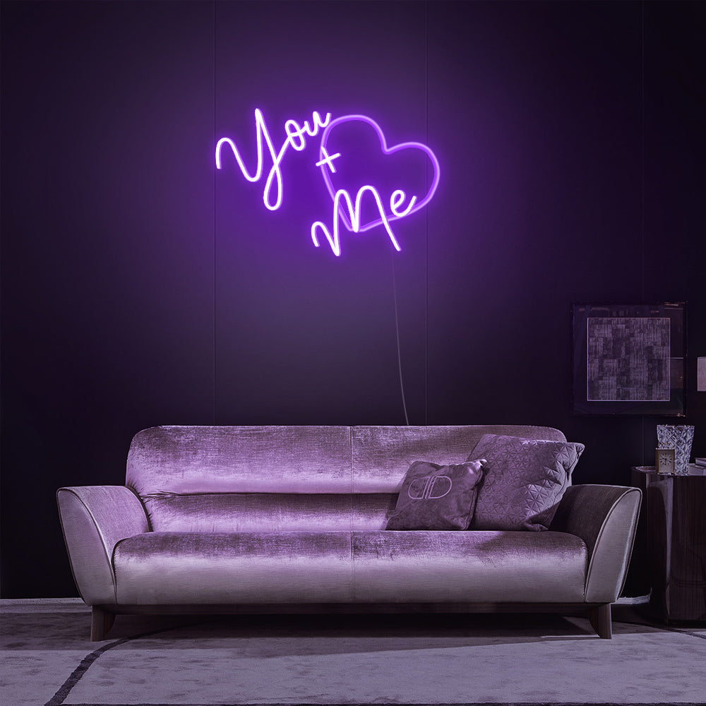“You + Me” Neon Sign