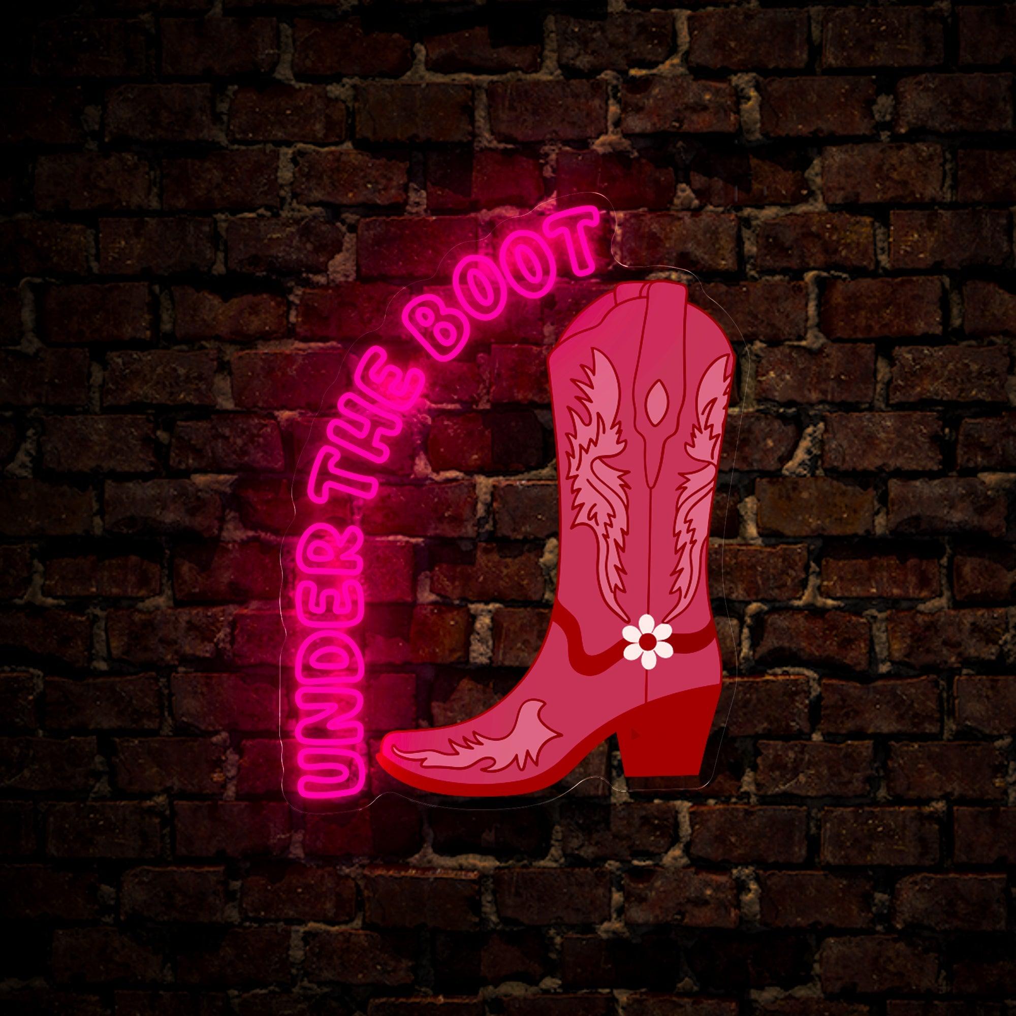 Under the Boot Artwork Led Neon Sign