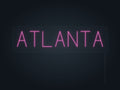 Atlanta City Name Neon Sign in hot pink - original premade design
