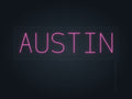 Austin City Name Neon Sign in hot pink - original premade design
