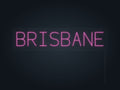 Brisbane City Name Neon Sign in hot pink - original premade design