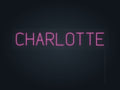 Charlotte City Name Neon Sign in hot pink - original premade design