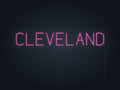 Cleveland City Name Neon Sign in hot pink - original premade design