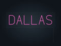 Dallas City Name Neon Sign in hot pink - original premade design