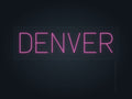 Denver City Name Neon Sign in hot pink - original premade design