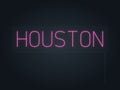 Houston City Name Neon Sign in hot pink - original premade design