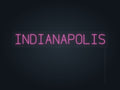 Indianapolis City Name Neon Sign in hot pink - original premade design