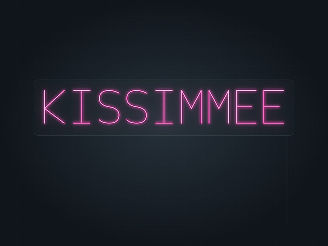 Kissimmee City Name Neon Sign in hot pink - original premade design