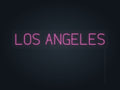 Los Angeles City Name Neon Sign in hot pink - original premade design