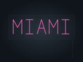 Miami City Name Neon Sign in hot pink - original premade design
