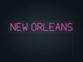 New Orleans City Name Neon Sign in hot pink - original premade design