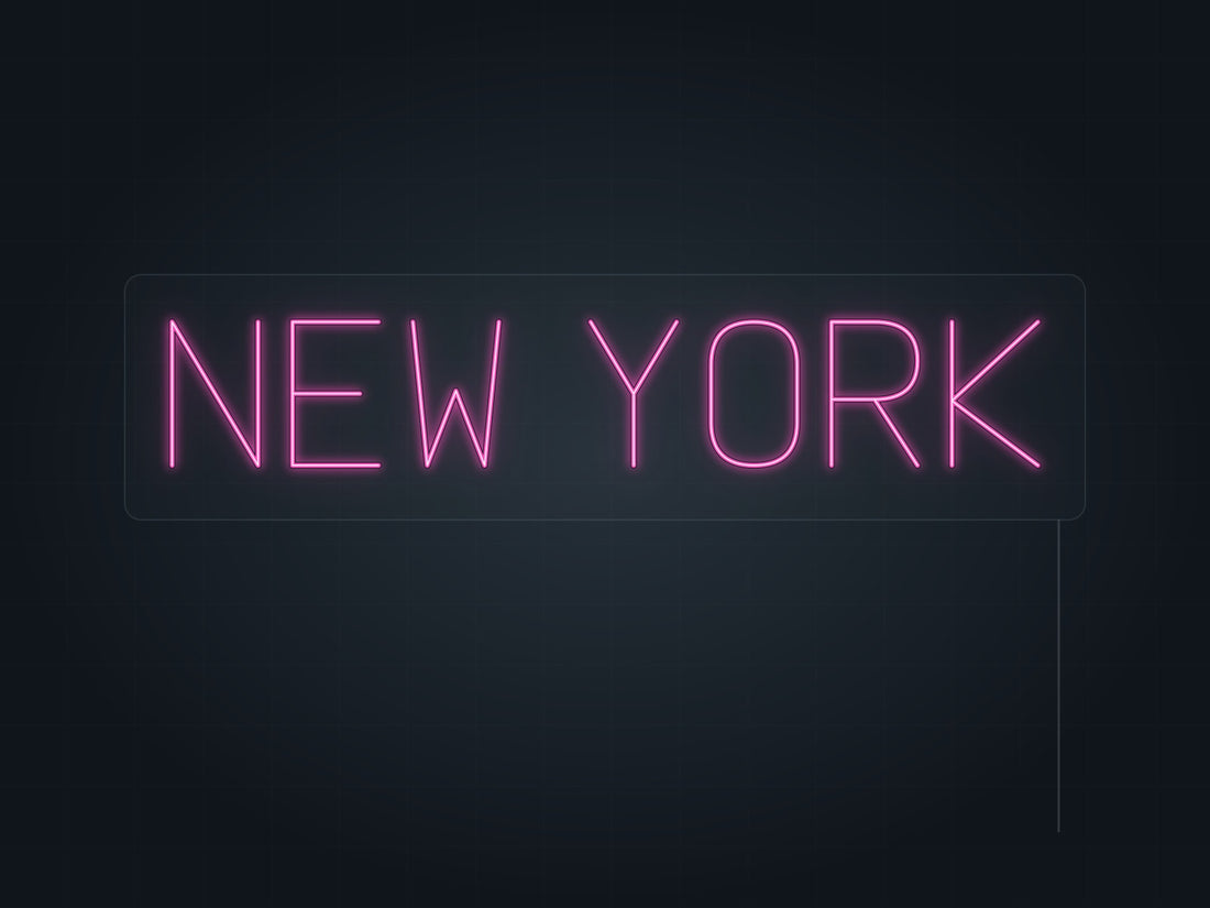 New York City Name Neon Sign in hot pink - original premade design