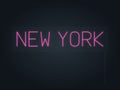 New York City Name Neon Sign in hot pink - original premade design