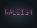 Raleigh City Name Neon Sign in hot pink - original premade design