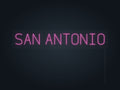 San Antonio City Name Neon Sign in hot pink - original premade design