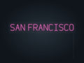 San Francisco City Name Neon Sign in hot pink - original premade design