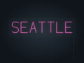 Seattle City Name Neon Sign in hot pink - original premade design