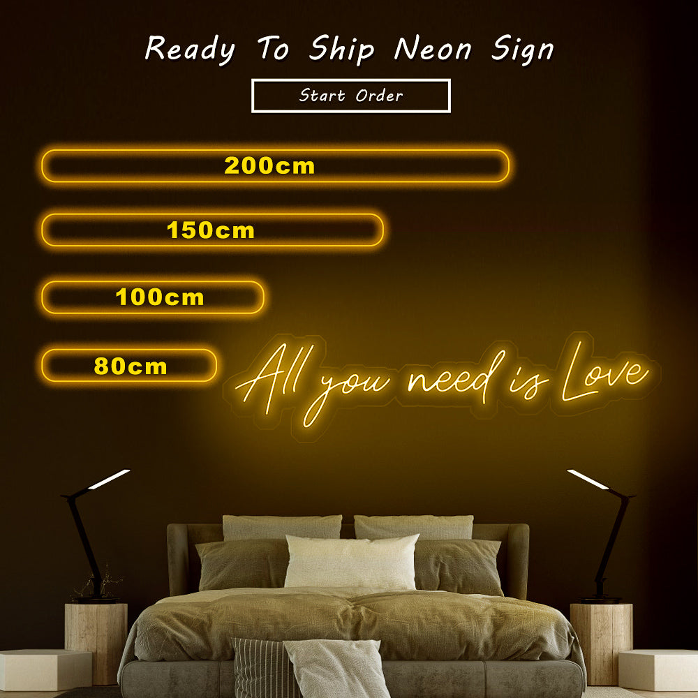 “All You Need Is Love” Neon Sign
