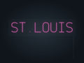 St. Louis City Name Neon Sign in hot pink - original premade design