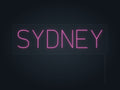 Sydney City Name Neon Sign in hot pink - original premade design